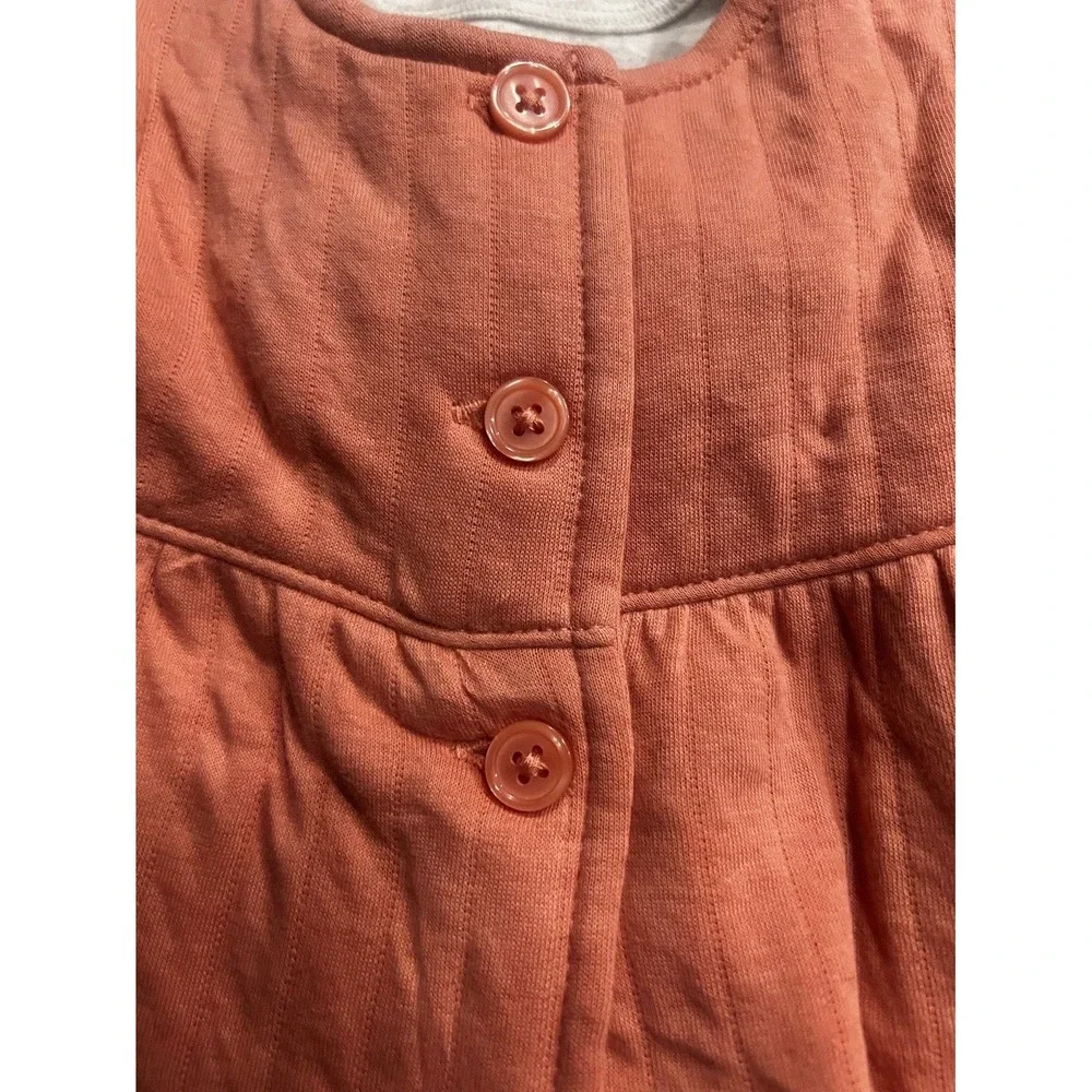 Carters Just One You Baby Girls 3pc Set Rust Quilted Vest Bodysuit‎ Leggings 6M